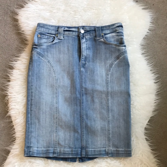 7 For all Mankind Pencil Denim Skirt 28 - Picture 2 of 8